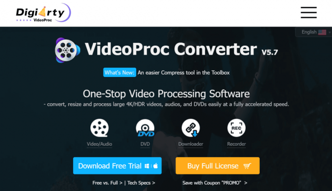 VideoProc konverteris | AI vaizdo padidinimas