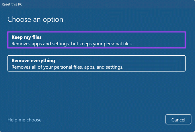 Zresetuj Windowsa 11