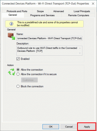 Välj Använd ix Ett uttagsfel inträffade under uppladdningstestet på Windows 10