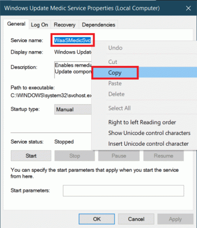 Nombre del servicio resaltado. Cómo reparar el alto uso de disco de WaasMedicSVC.exe en Windows 10