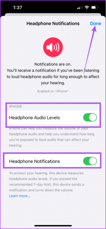 Aktivieren Sie Kopfhörerbenachrichtigungen auf dem iPhone