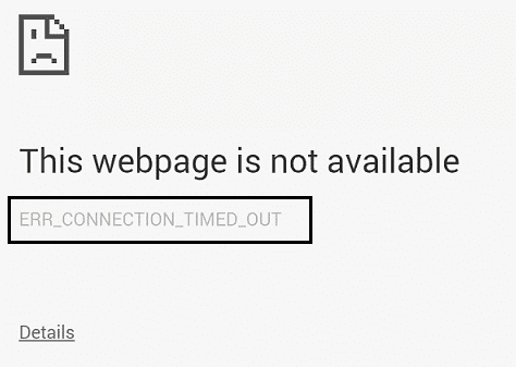 Åtgärda ERR_CONNECTION_TIMED_OUT Chrome-fel