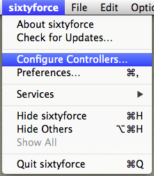 Sixtyforce Controller konfigurieren