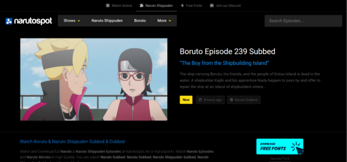Narutospot. 21 Beste Website, um Naruto Shippuden zu sehen