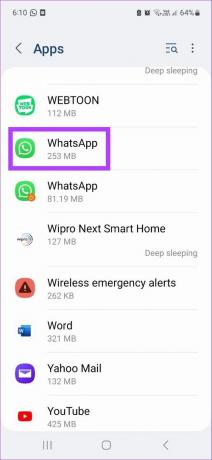 اضغط على WhatsApp