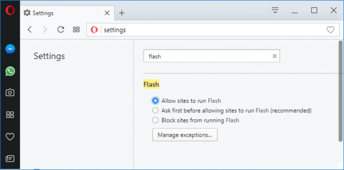 تفعيل Adobe Flash Player على Opera | قم بتمكين Adobe Flash Player على Chrome و Firefox و Edge