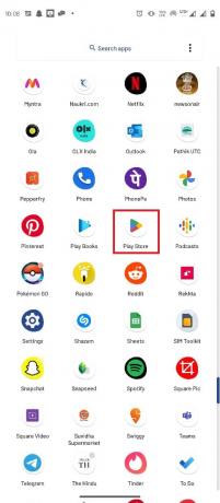 Åbn Google Play Butik fra telefonmenuen. Ret Wyze Error 07 på Android