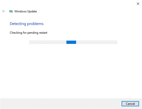 Windows จะเริ่มแก้ไขปัญหาและมองหาปัญหาใดๆ | แก้ไขข้อผิดพลาด Windows Update 80072ee2. ได้อย่างง่ายดาย