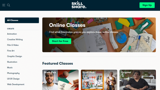 Skillshare-Website