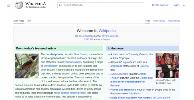 Wikipedia 메인 페이지