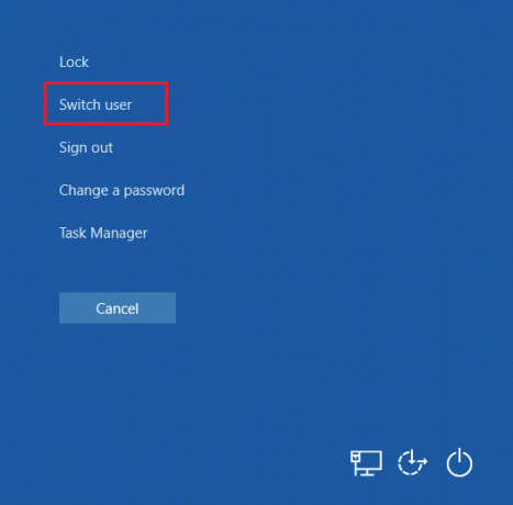 Cómo cambiar de usuario usando CTRL + ALT + SUPR | 6 formas de cambiar de usuario en Windows 10