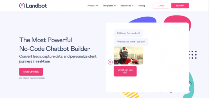 Domovská stránka Landbot | AI chatbot online