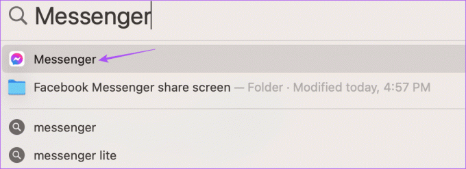 افتح برنامج messenger على mac