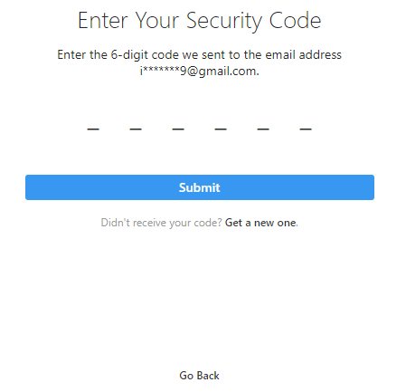 Pojavit će se zaslon za unos sigurnosnog koda | Zaboravili ste lozinku za Instagram