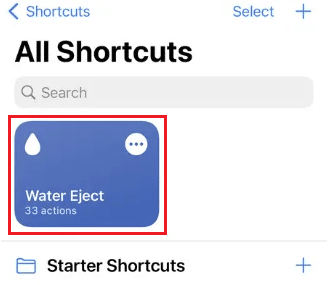 Povlecite navzdol in tapnite bližnjico Water Eject. Kako odmegliti sprednjo kamero na mojem iPhoneu