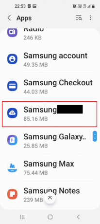 SamsungGearVRサービスアプリをタップします