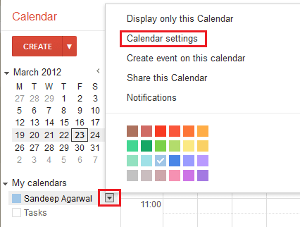 გააზიარეთ Google Calendar