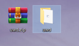 Estrai il file zip sul desktop usando l'applicazione Winrar