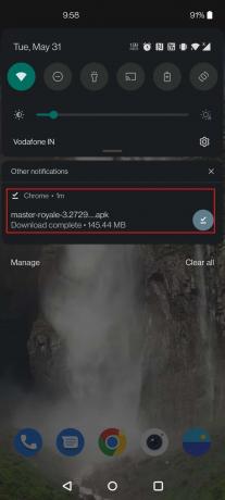 Toque el archivo descargado para instalarlo | Cómo descargar Master Royale en iPhone