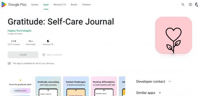 Dankbarkeit: Self Care Journal auf Google Play
