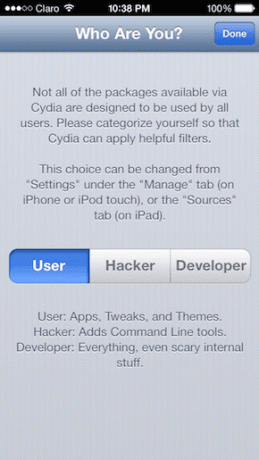 Puhelin Cydia valmiina