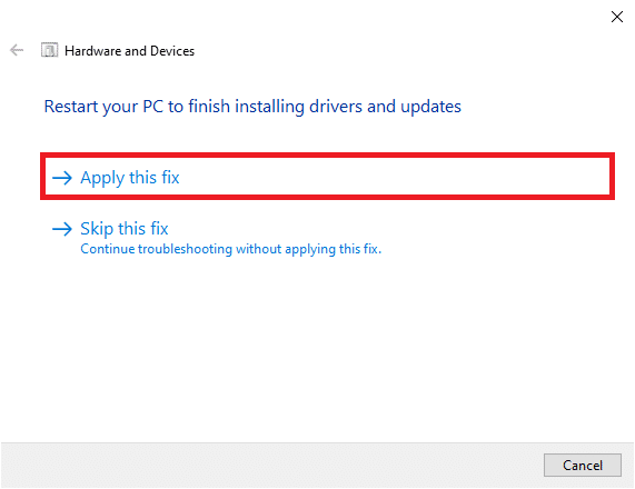 Si hay un problema y su dispositivo no está configurado con los controladores más recientes, recibirá el siguiente mensaje. Seleccione Aplicar esta solución y siga las instrucciones en pantalla. Arreglar la videollamada de Microsoft Teams que no funciona