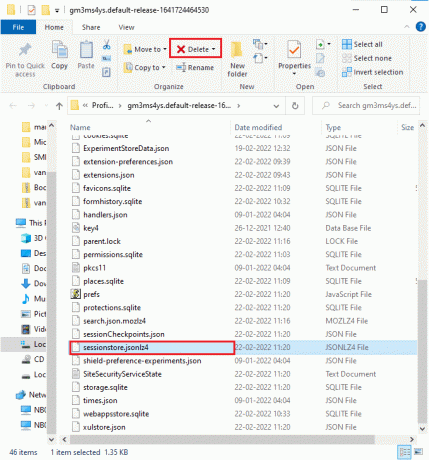 Ви можете побачити файли, подібні до sessionstore.jsonlz4, лише якщо ви закрили всі процеси Firefox. Виправте Firefox не відповідає