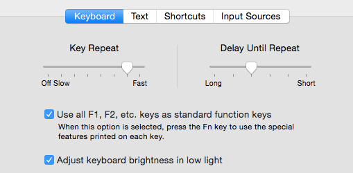 Macbook-tastatur automatisk lysstyrke