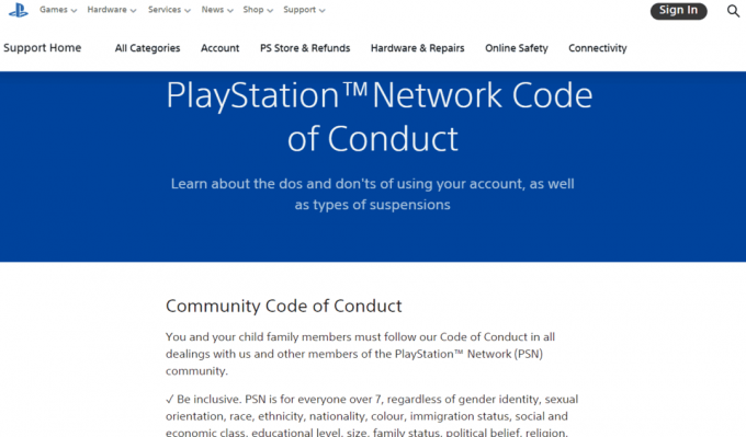 Community-Verhaltenskodex PlayStation