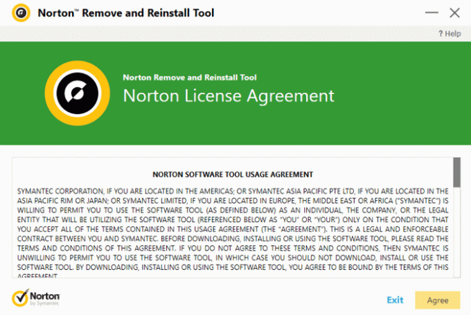 Lugege Nortoni litsentsileping läbi ja klõpsake nuppu Nõustun