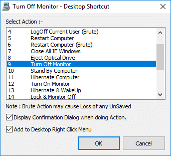 Use Turn Off Monitor Program para virar rapidamente a tela do Windows