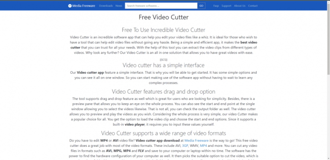 MediaFreeware gratis video cutter officielle hjemmeside