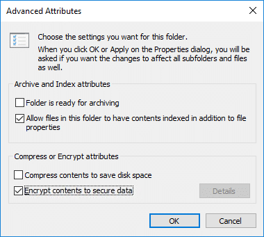 Шифруйте файли та папки за допомогою системи шифрування файлів (EFS) у Windows 10