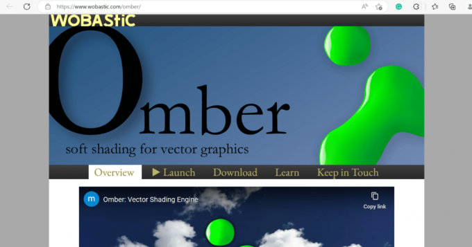 веб-сторінка omber