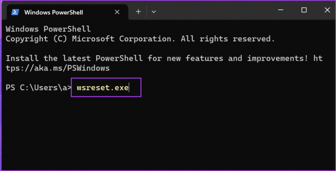 أعد تعيين متجر Microsoft باستخدام تطبيق Terminal