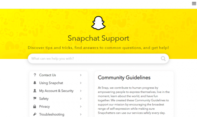 Retningslinjer for Snapchat-fellesskapet
