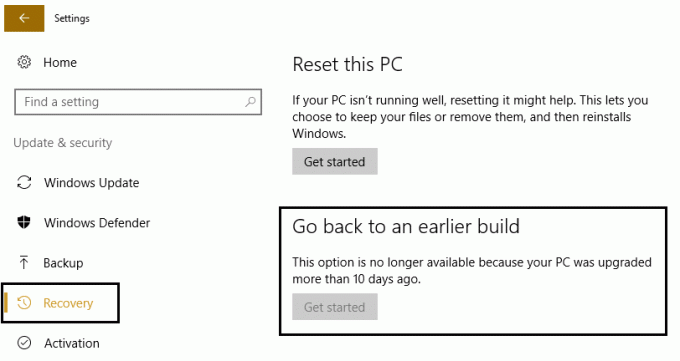 palautus palaa aikaisempaan kokoonpanoon | Korjaa näytönohjain, jota ei havaittu Windows 10:ssä