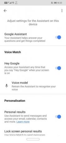 ตอนนี้เพียงแค่ปิดการตั้งค่า Google Assistant