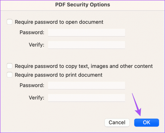 salva email in pdf con password su mac