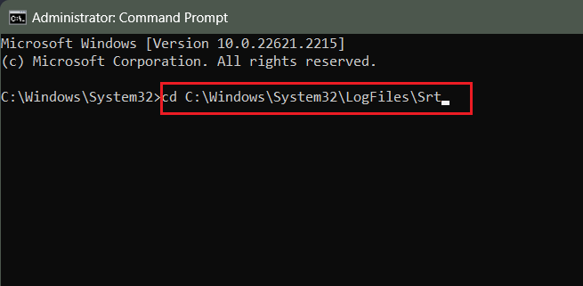 დააკოპირეთ და ჩასვით შემდეგი ბრძანება Command Prompt ტერმინალში და დააჭირეთ Enter | Windows 11-ის ავტომატური შეკეთების მომზადება