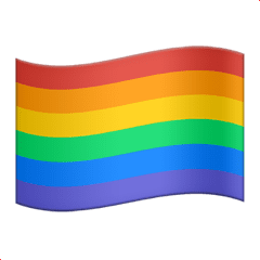 Apple Emoji regnbågsflagga