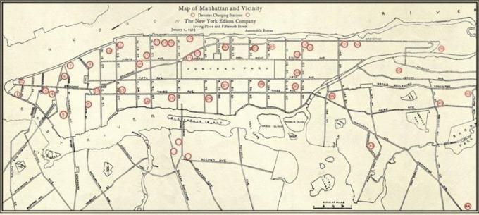 Manhattan Ev-laadstations verkleind