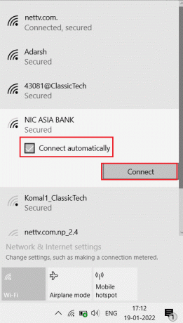 odznacz opcję połącz automatycznie w Wi-Fi