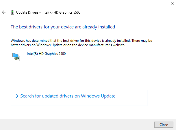 los mejores controladores para su dispositivo ya están instalados. | Arreglar No se puede instalar DirectX en Windows 10