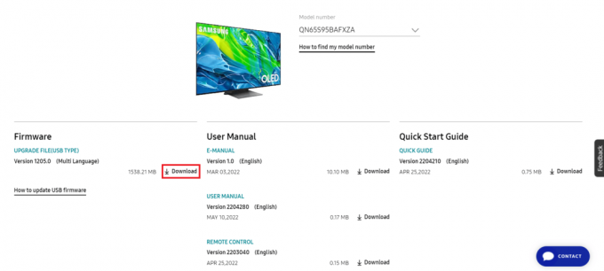 Găsiți firmware-ul corespunzător și descărcați-l pe computer | Cum să remediați problemele de conexiune Wi-Fi TV Samsung