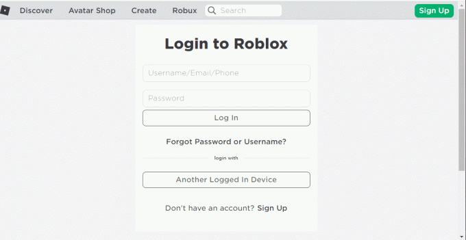 사용자 계정 자격 증명을 입력하고 로그인 버튼을 클릭합니다.