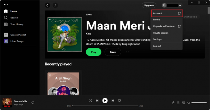 opțiunea de cont. Cum să eliminați dispozitivul din Spotify Connect