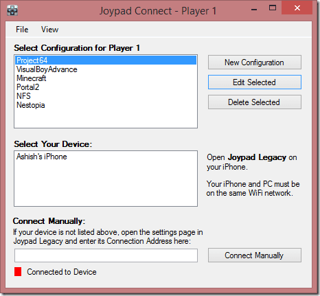 Aplicación para computadora Joypad