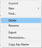 Kliknij prawym przyciskiem myszy na zadanie i wybierz opcję usuwania z menu, które się pojawi