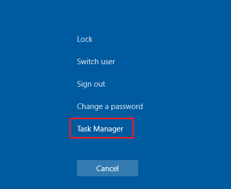 fare clic su Task Manager